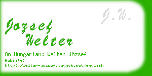 jozsef welter business card