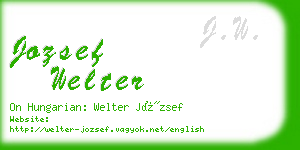 jozsef welter business card